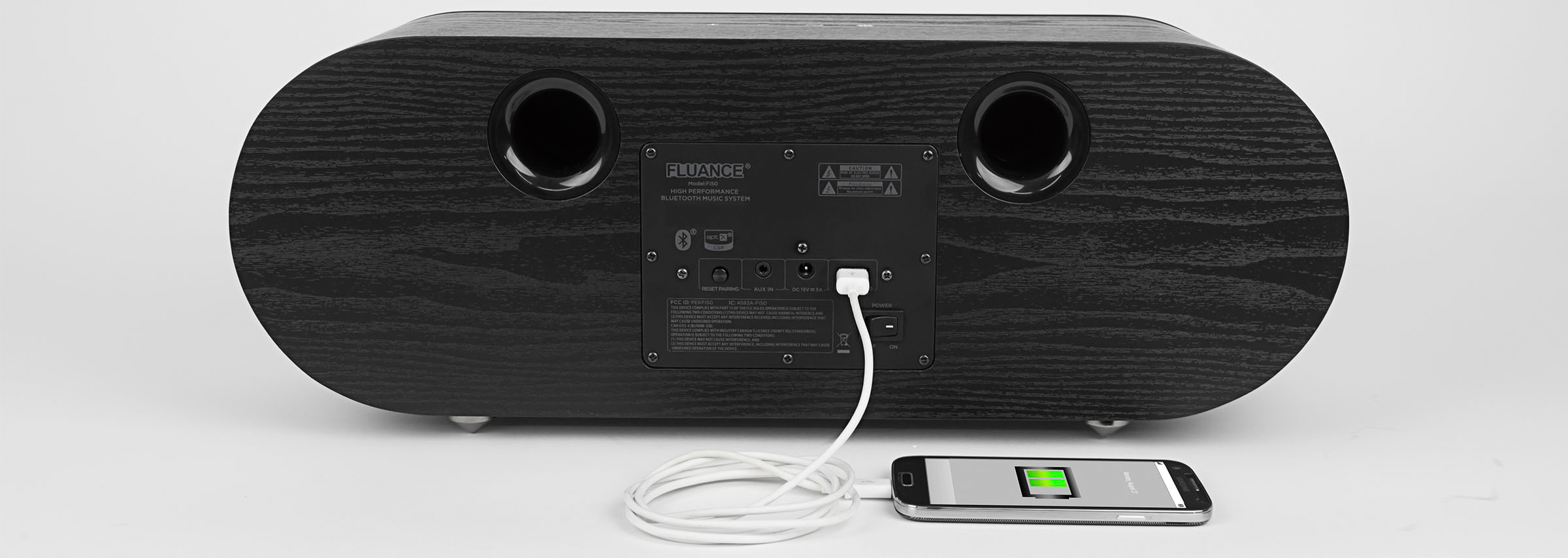 Fi50 bluetooth wood speaker back